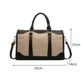 Vintage Canvas Weekender with Contrast PU Leather Trim