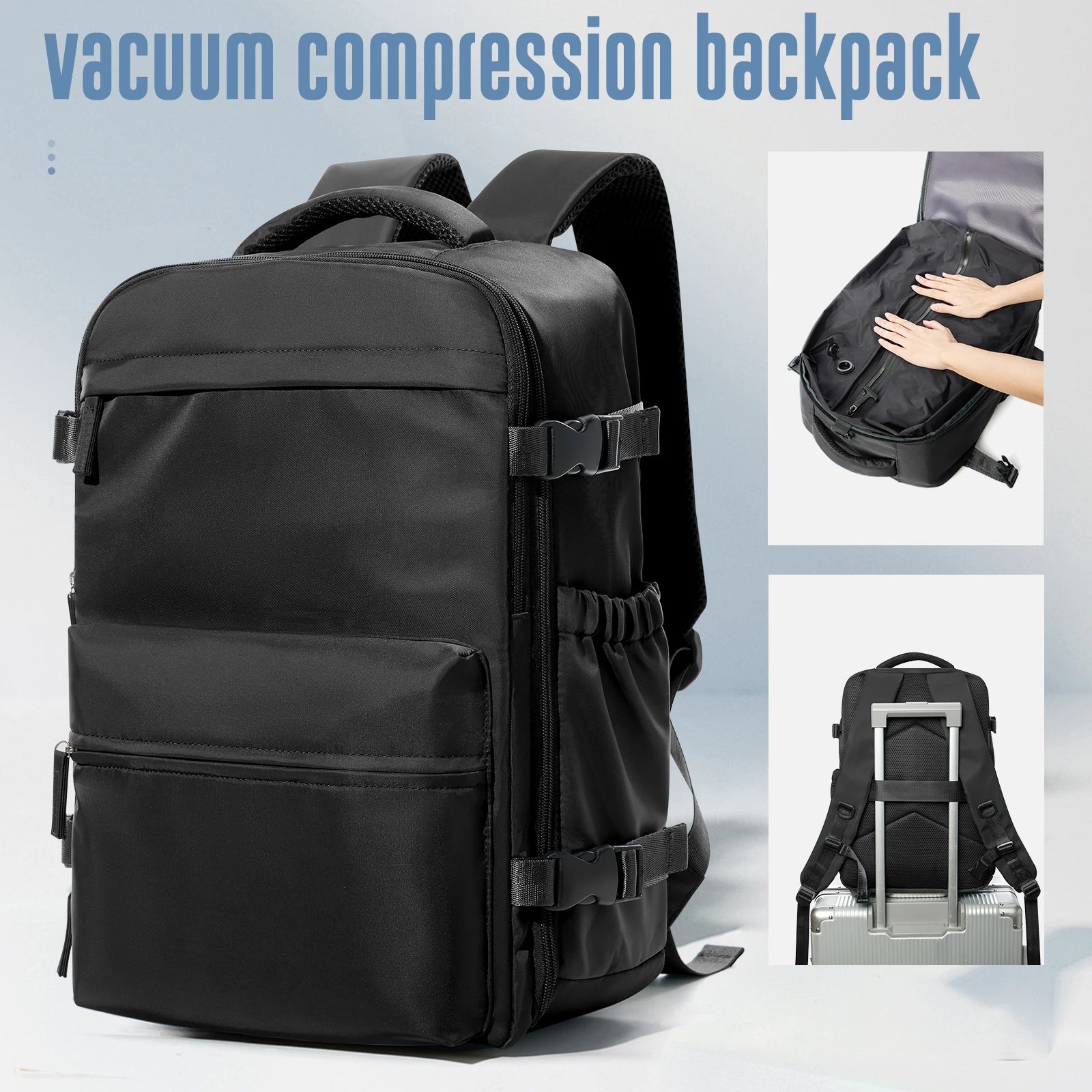 Airline Carry-On Vacuum Compression Travel Backpack