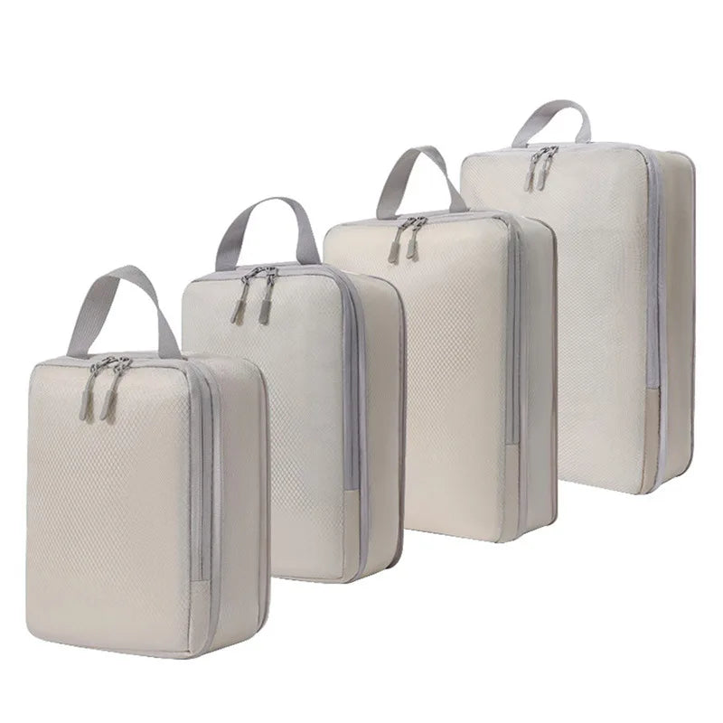 4-Piece Compression Packing Cube Set for Organized Suitcase Packing