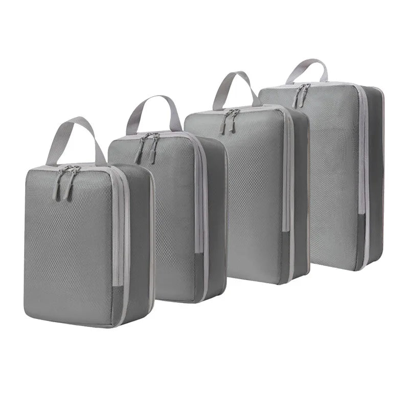 4-Piece Compression Packing Cube Set for Organized Suitcase Packing