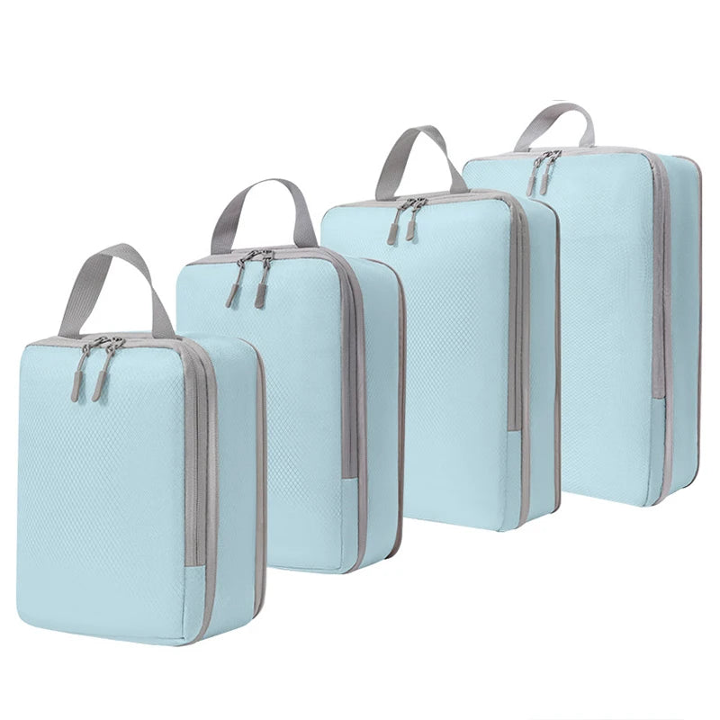 4-Piece Compression Packing Cube Set for Organized Suitcase Packing