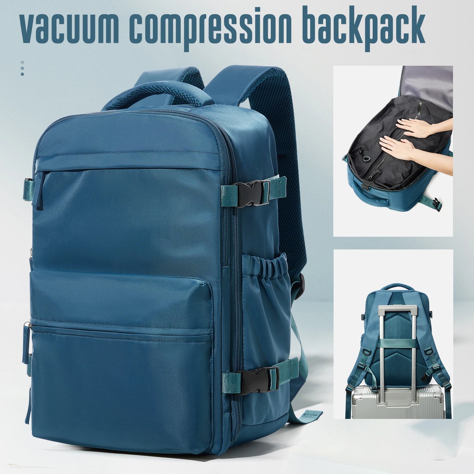 Airline Carry-On Vacuum Compression Travel Backpack