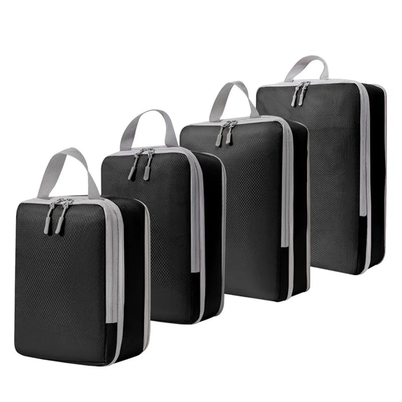 4-Piece Compression Packing Cube Set for Organized Suitcase Packing